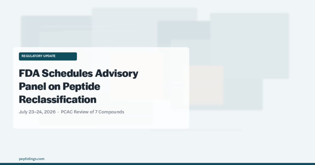 Abstract geometric illustration representing FDA regulatory documents and advisory panel proceedings