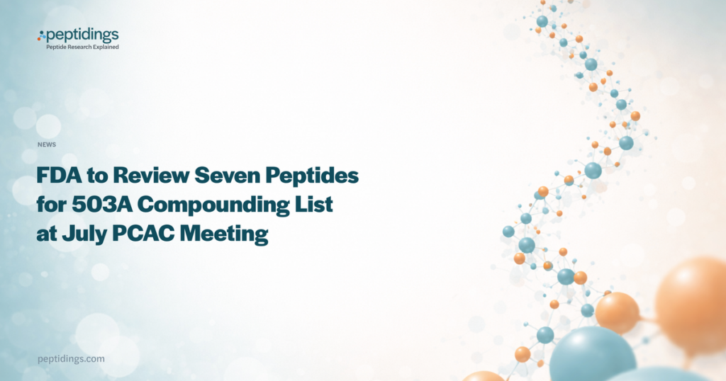 503A Peptide Review — FDA PCAC Evaluating Seven Compounds for Compounding List — Peptidings